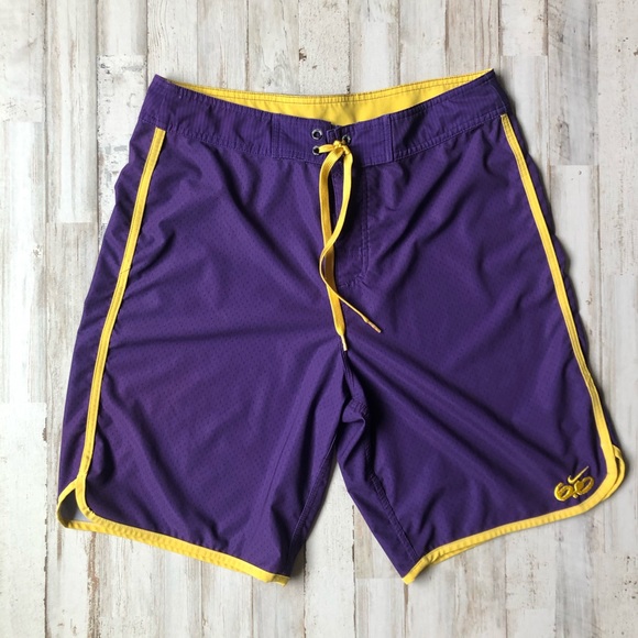 lakers swim shorts